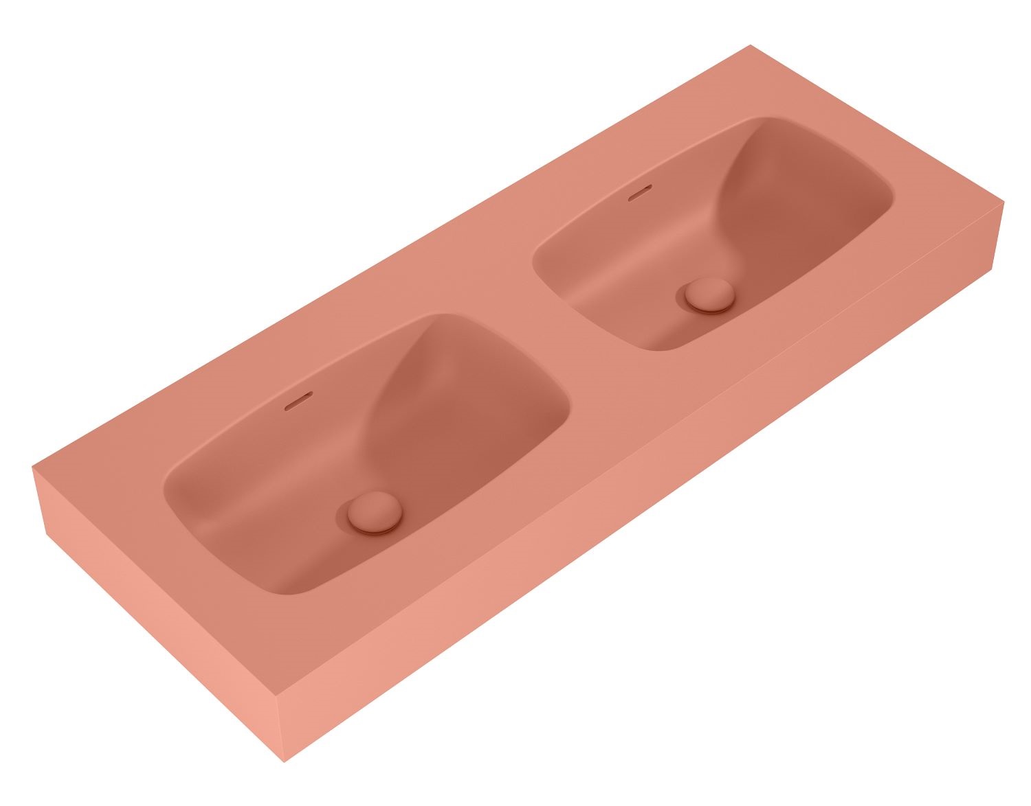 Darmowa Dostawa - Umywalka 121x46 cm prostokątna ścienna-podwójna różowa Elita Dimple RE041200026600