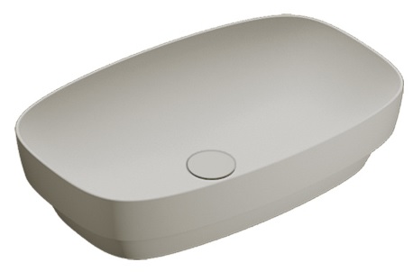 Darmowa Dostawa - Umywalka 60x38 cm owalna wpuszczana-nablatowa szary/kamień Catalano Green 0624600023