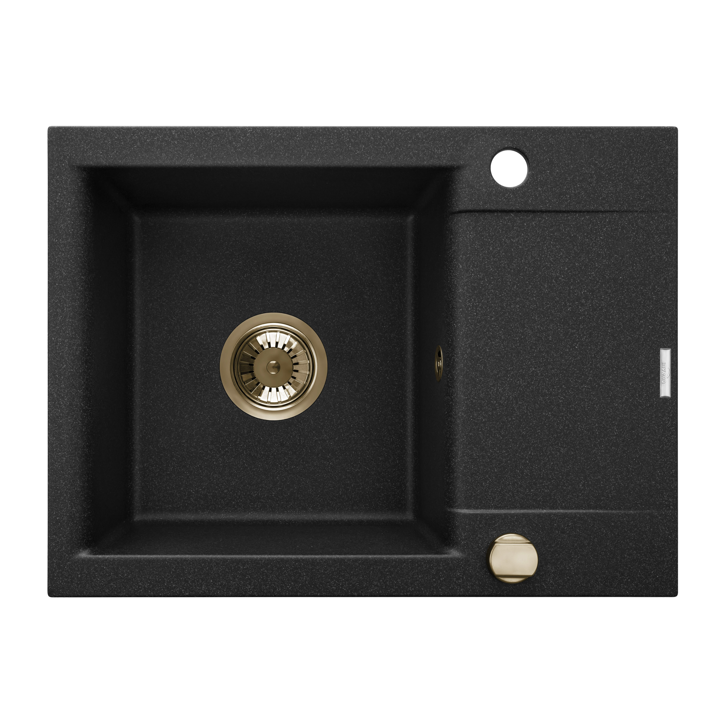 Darmowa Dostawa - Zlewozmywak granitowy 59x44 cm czarny Invena Tesalia AZ01Z42