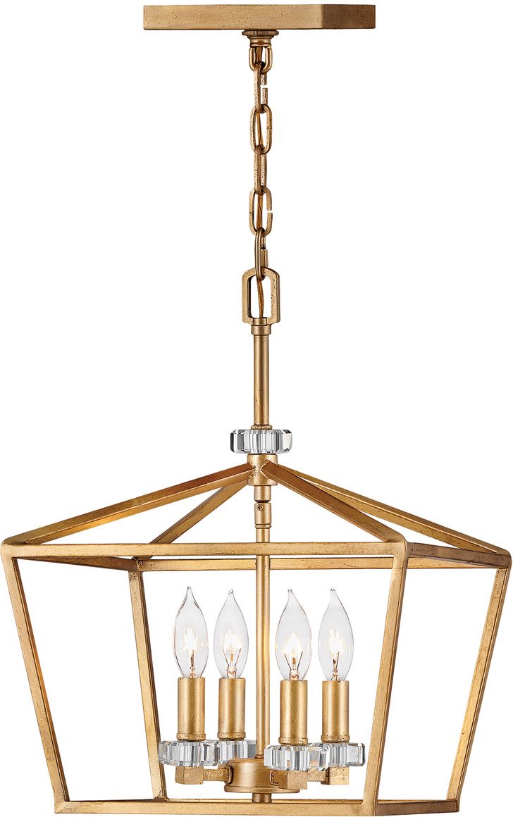 Darmowa Dostawa - Lampa wisząca 4x60 W czarna-mosiądz Quintiesse Stinson QNSTINSON4PMDBR