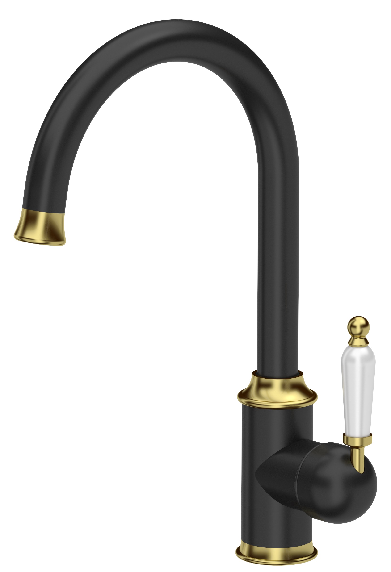 Darmowa Dostawa - Bateria kuchenna stojąca czarna-złoto/stare złoto Quadron Rachel Q Line 3623504BLMPVDG1