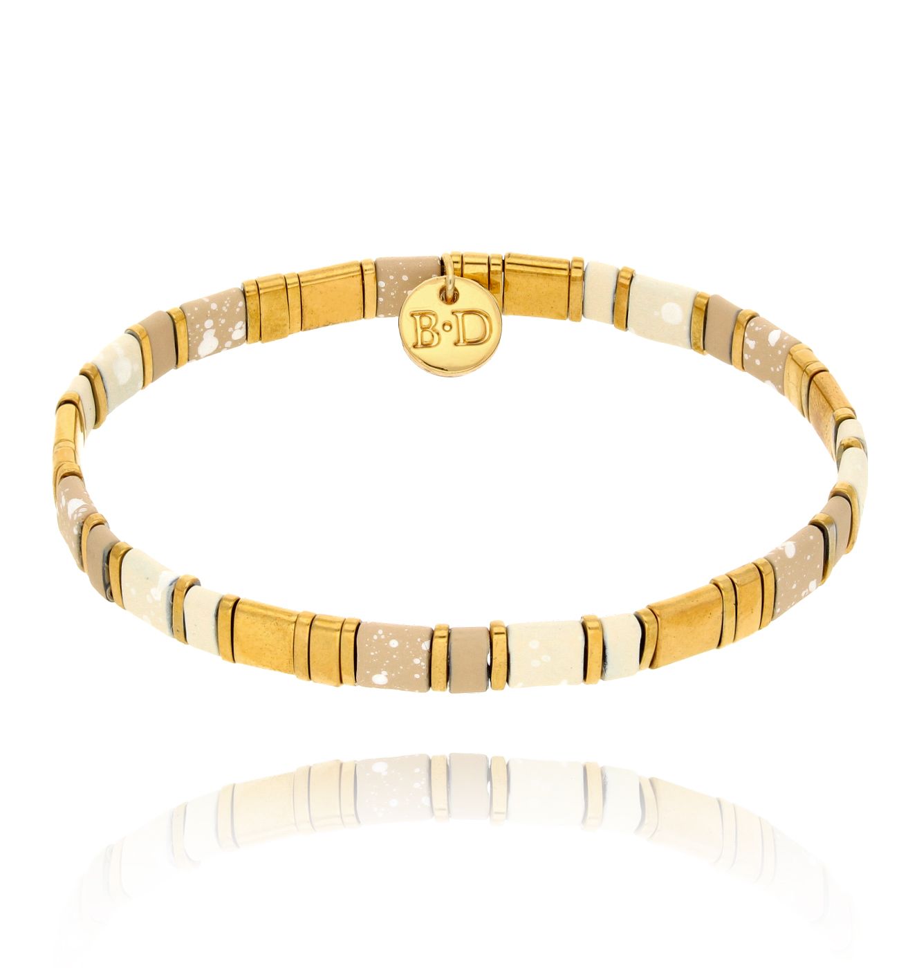 Bransoletka kremowo beżowa Yummy - By Dziubeka