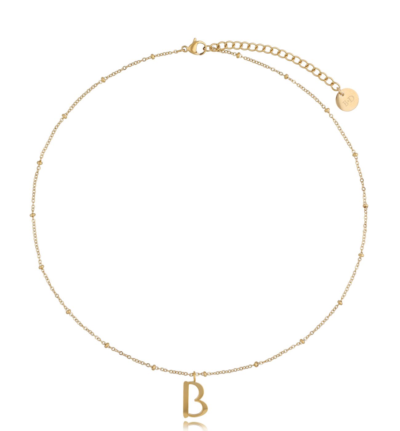 Naszyjnik złoty z literką B Iniziale NSA0436