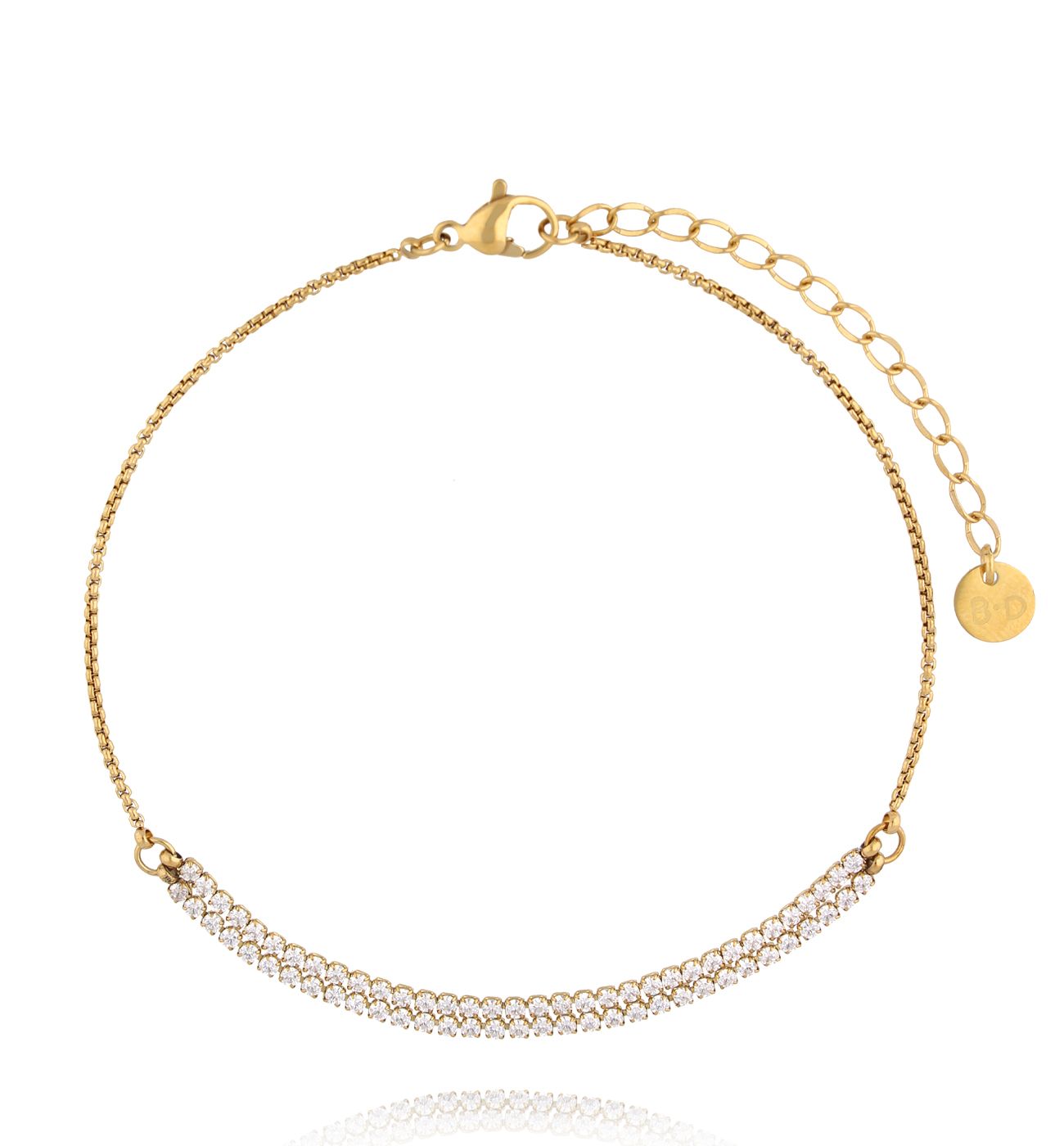 Bransoletka na nogę z cyrkoniami BNSY0057