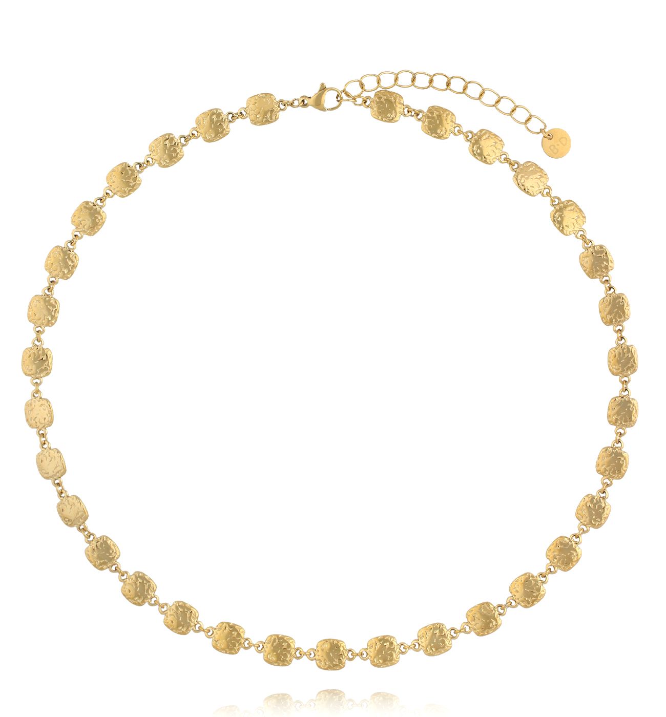 Naszyjnik z kwadracikami złoty NSY0563