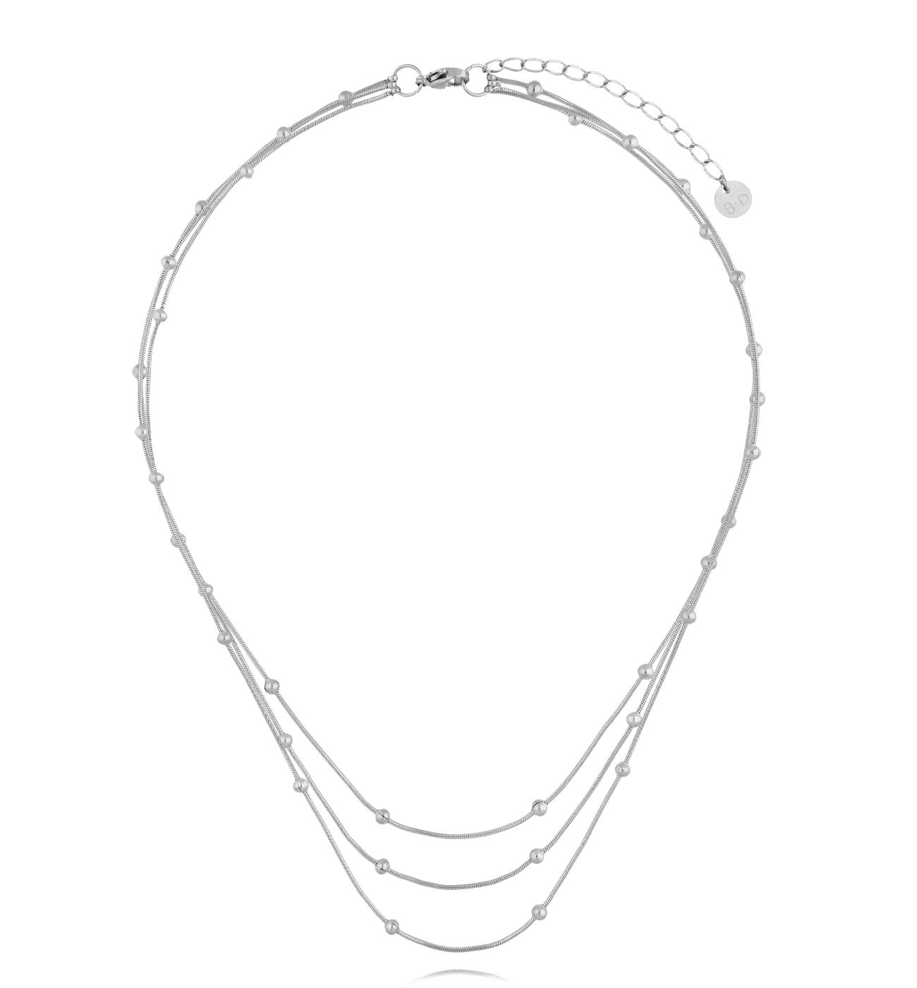 Naszyjnik srebrny z kuleczkami NSY0465
