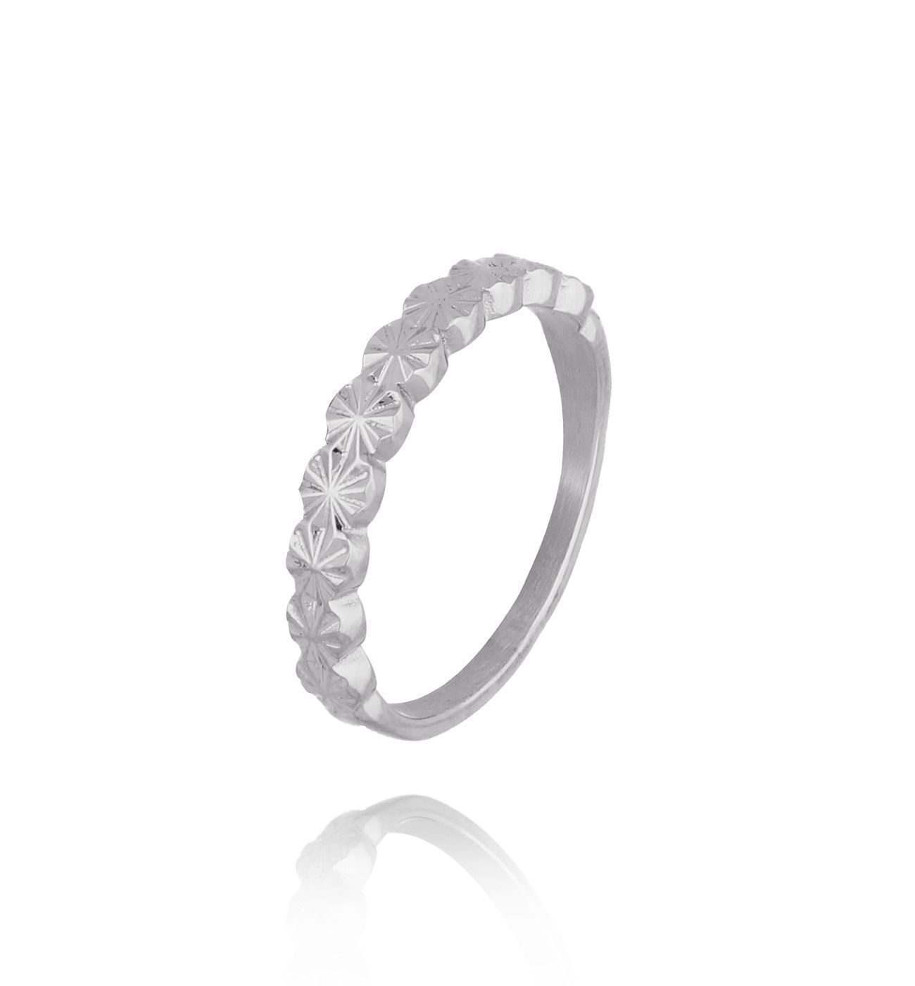 Pierścionek z dekoracyjnym szlifem srebrny PSA1140