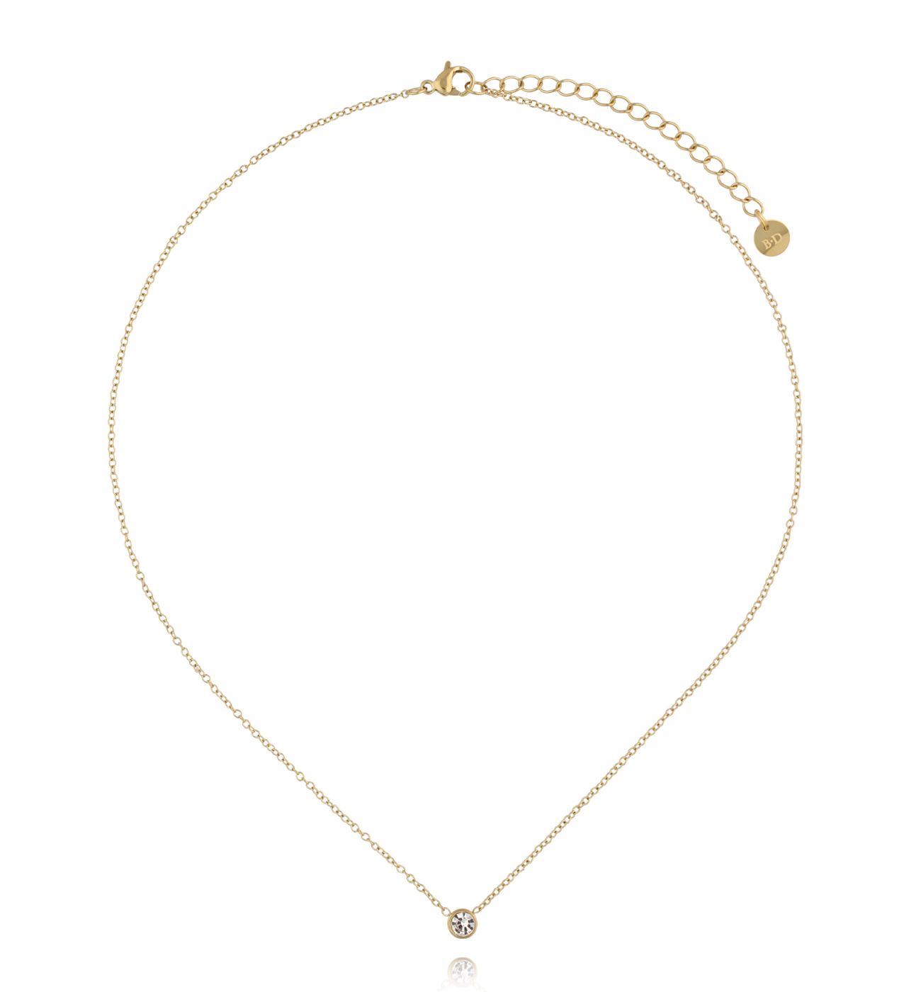 Naszyjnik złoty z cyrkonią NSA1481