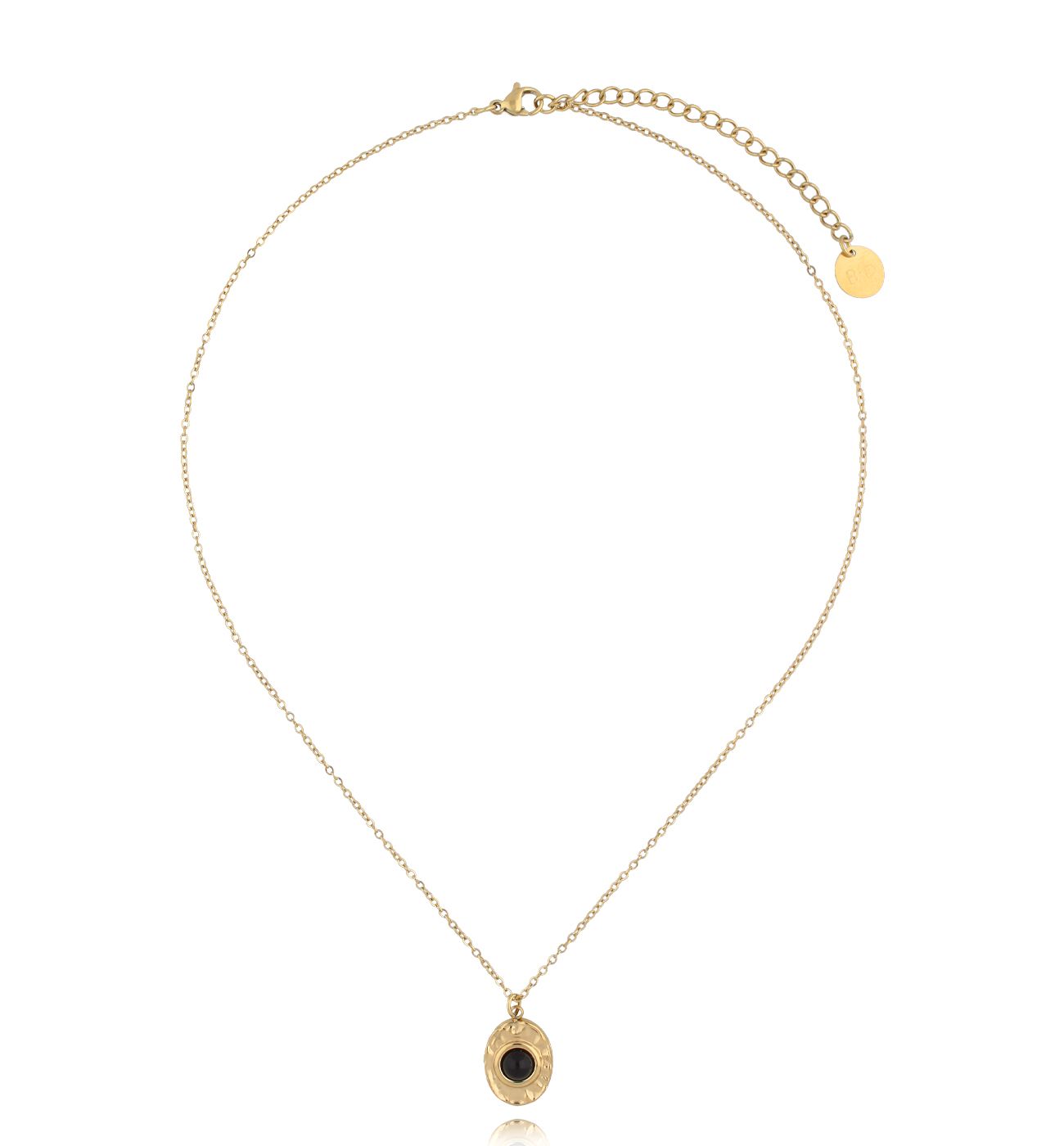 Naszyjnik złoty z agatem Lepe NSY0187 - By Dziubeka