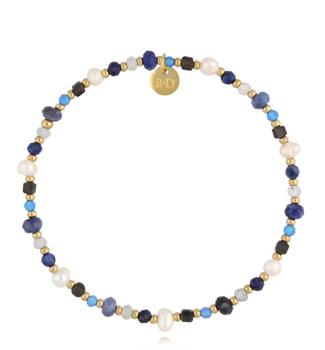 Bransoletka niebieska z kamieniami naturalnymi Latifa - By Dziubeka