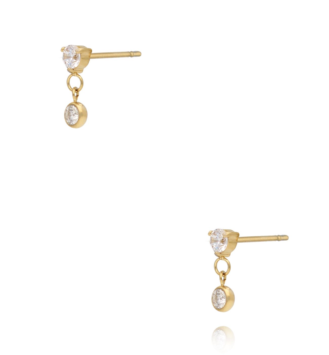 Kolczyki sztyfty z podwójną cyrkonią KSA2488