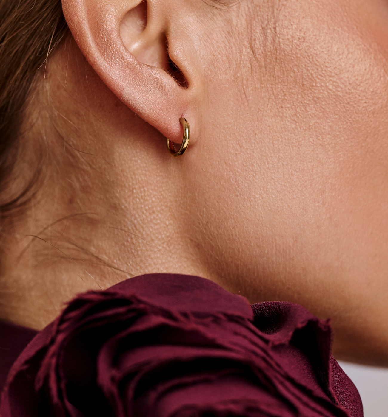 Kolczyki klasyczne złote kółka 12 mm KSA2521