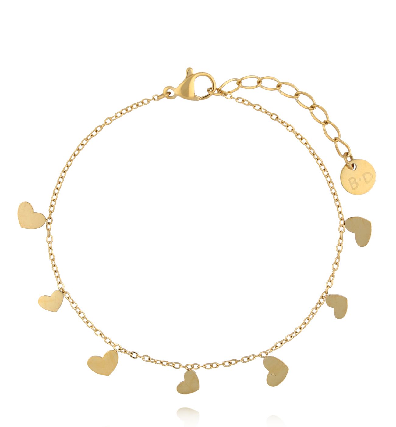 Bransoletka z serduszkami złota BSY0343