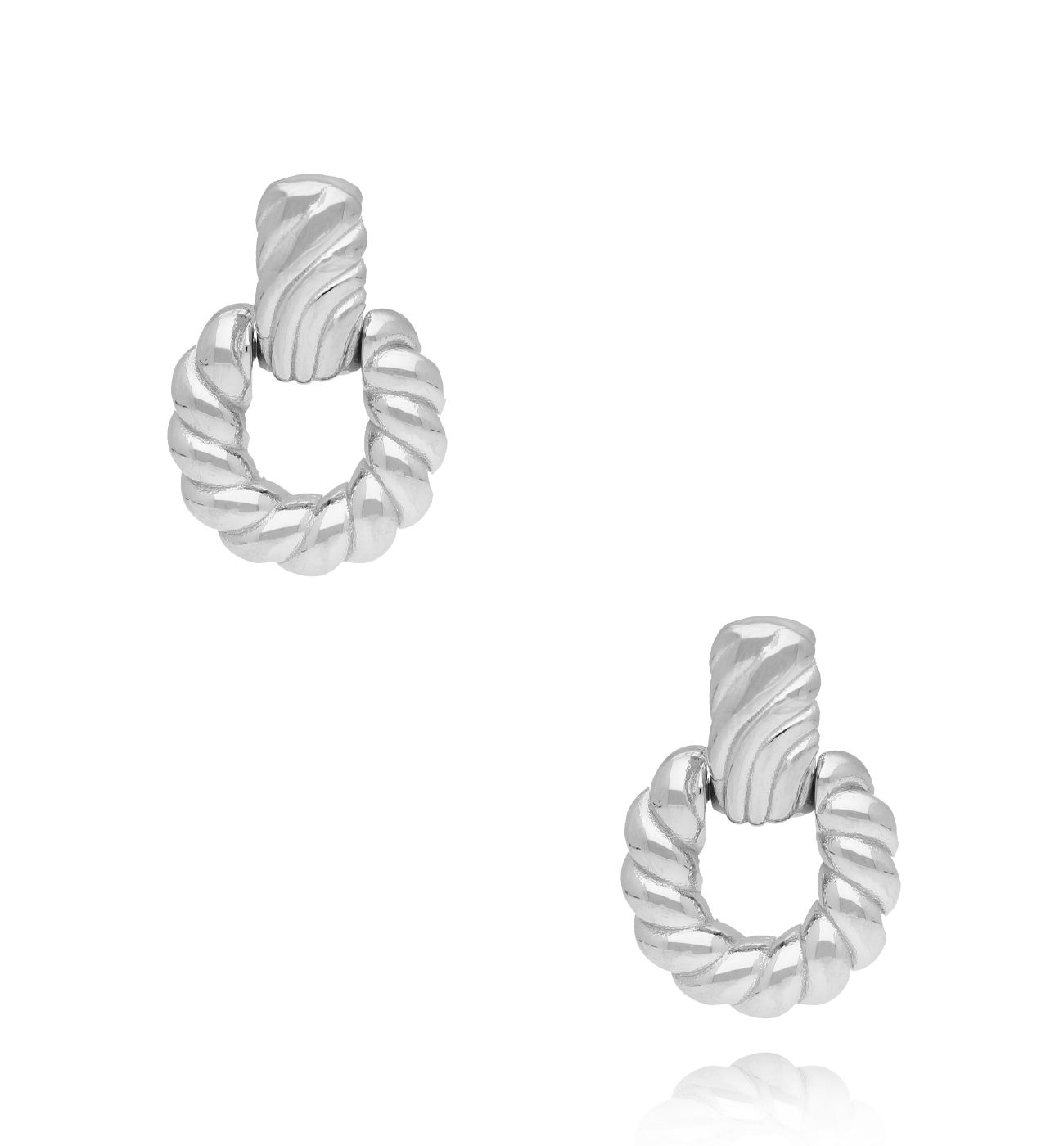 Kolczyki srebrne karbowane Satoko - By Dziubeka