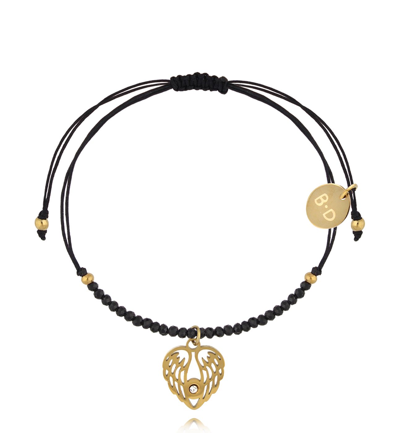 Bransoletka z turmalinami i skrzydełkami BMT0300