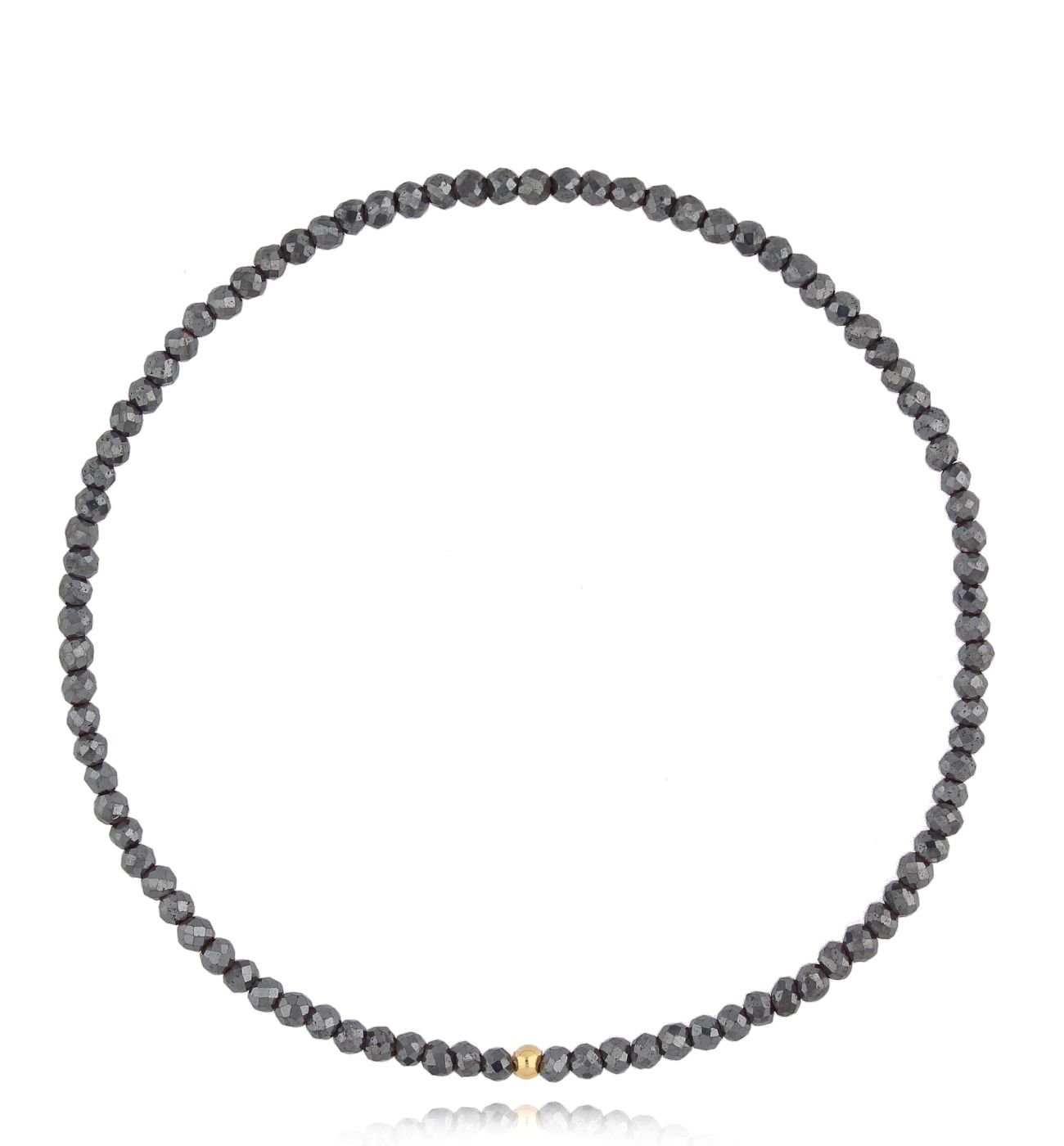 Bransoletka z szarymi hematytami BTW3102