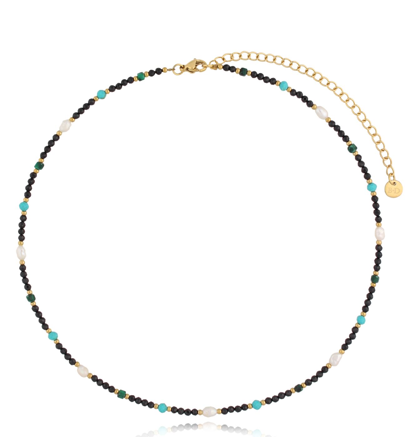 Naszyjnik czarny z perłami Subtle - By Dziubeka