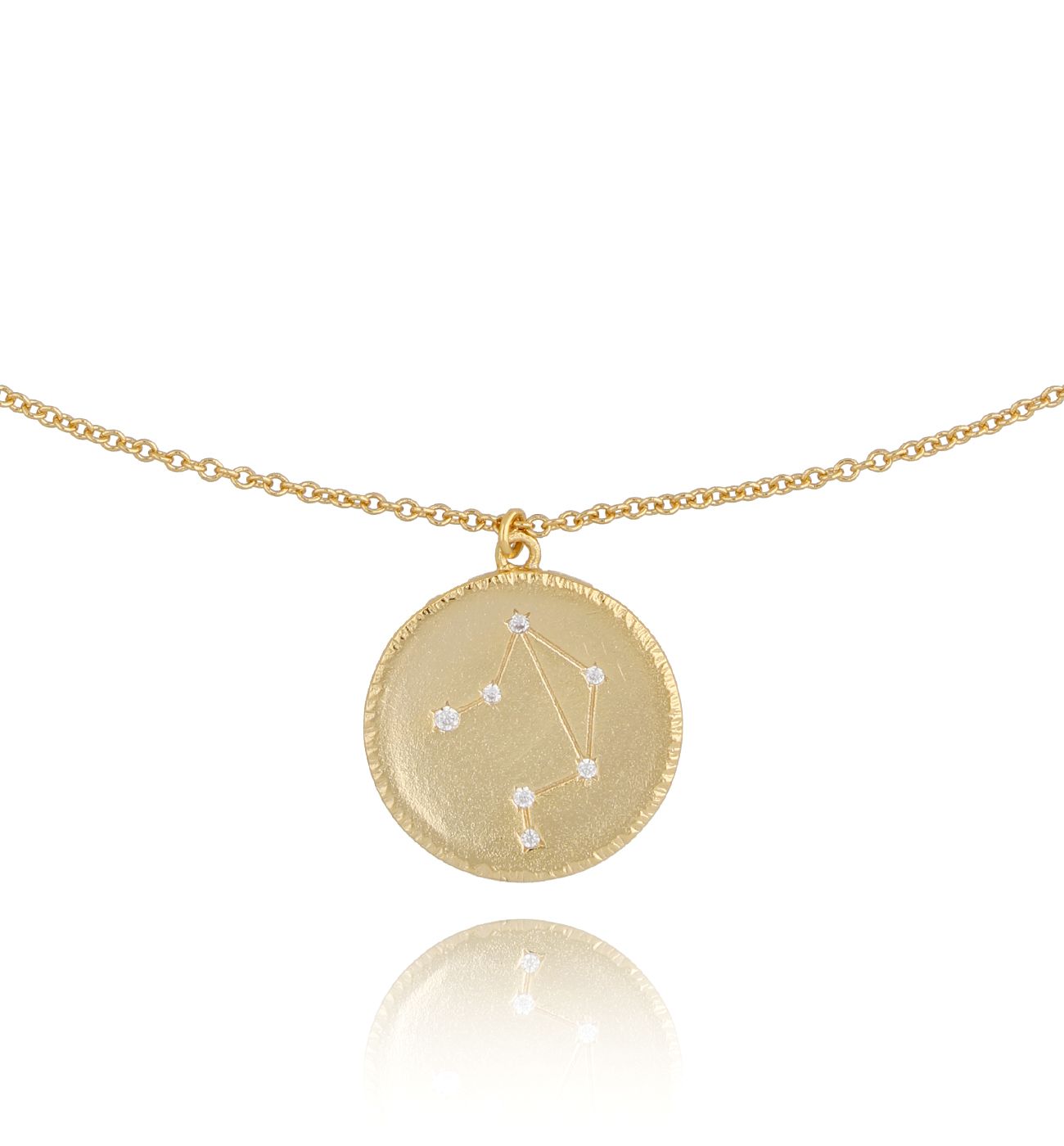 Naszyjnik pozłacany z konstelacją WAGA - By Dziubeka