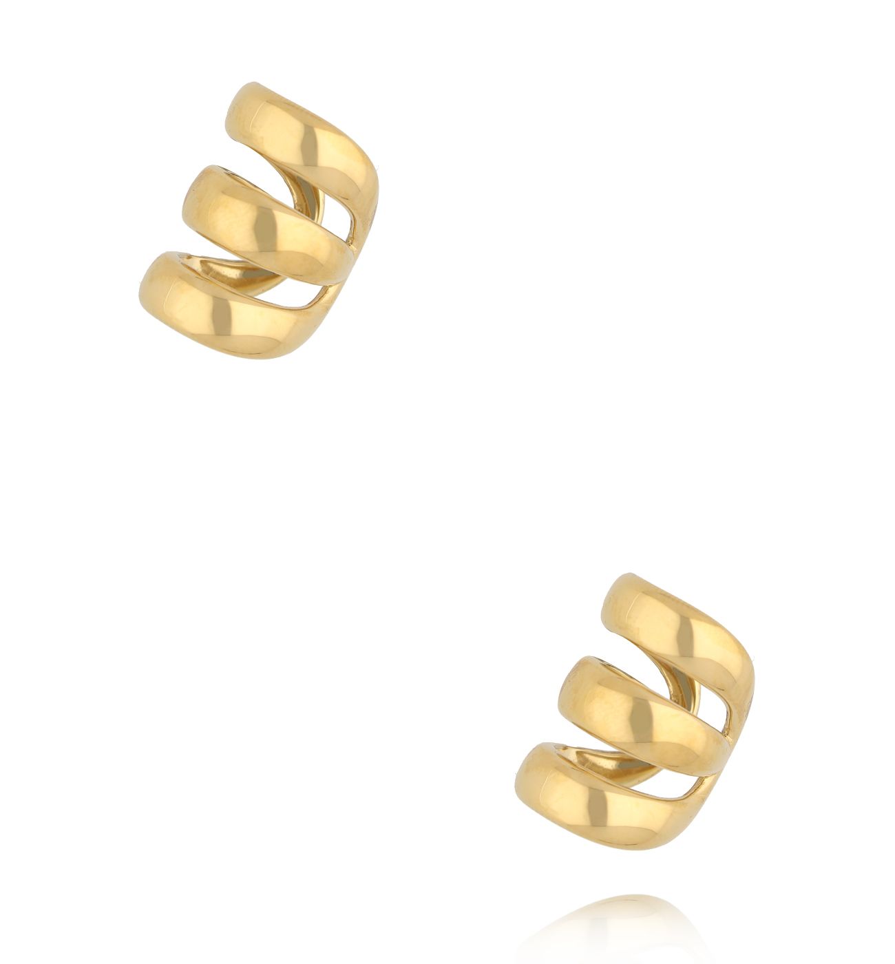 Nausznice złote potrójne KSY0463