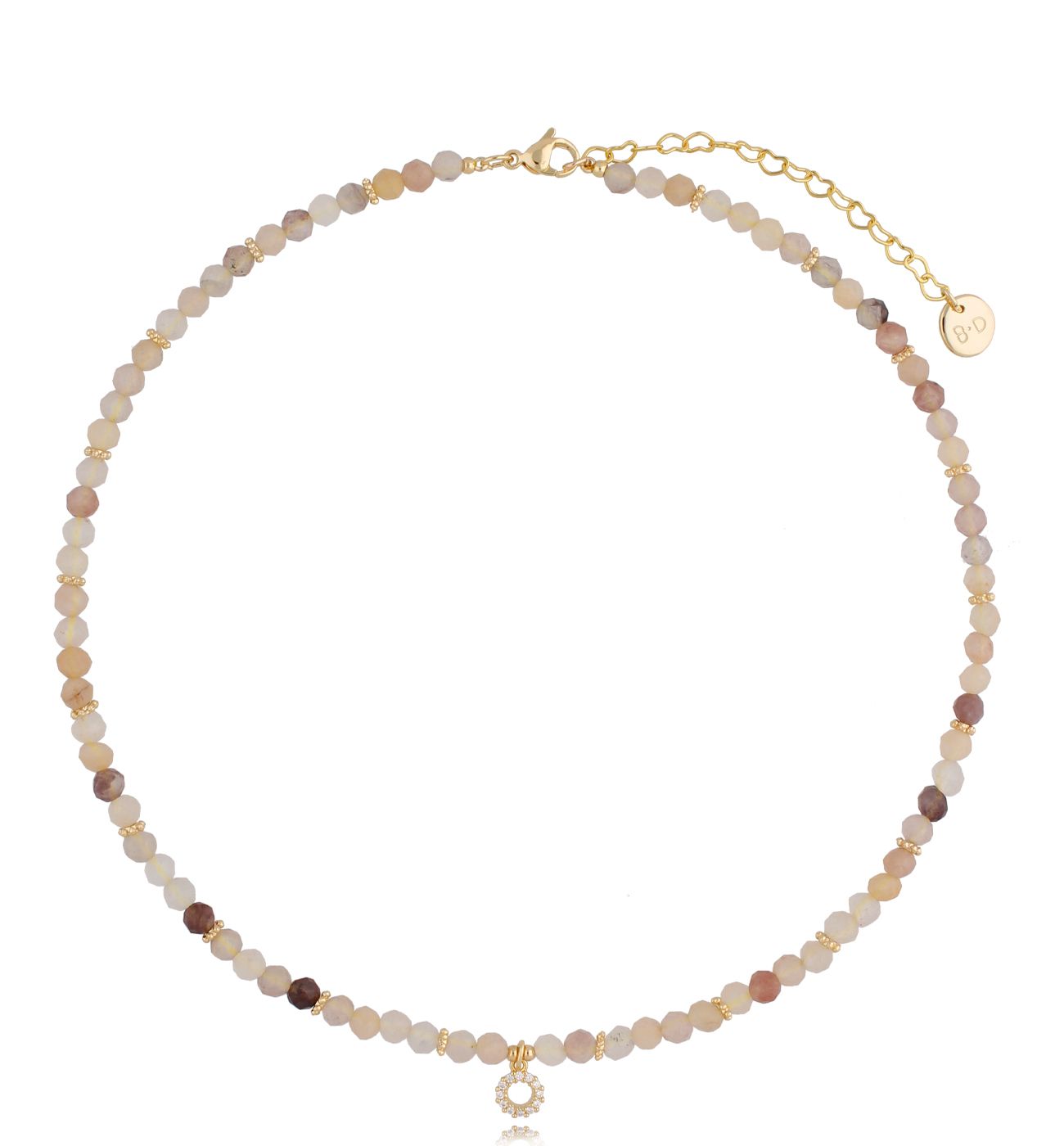 Naszyjnik z awenturynami i zawieszką Delilah - By Dziubeka