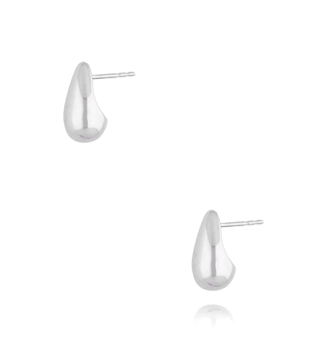 Kolczyki srebrne kropelki średnie Wrenna - By Dziubeka