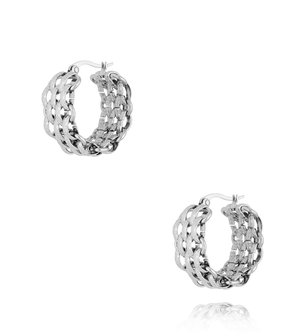 Kolczyki srebrne okrągłe Arata - By Dziubeka