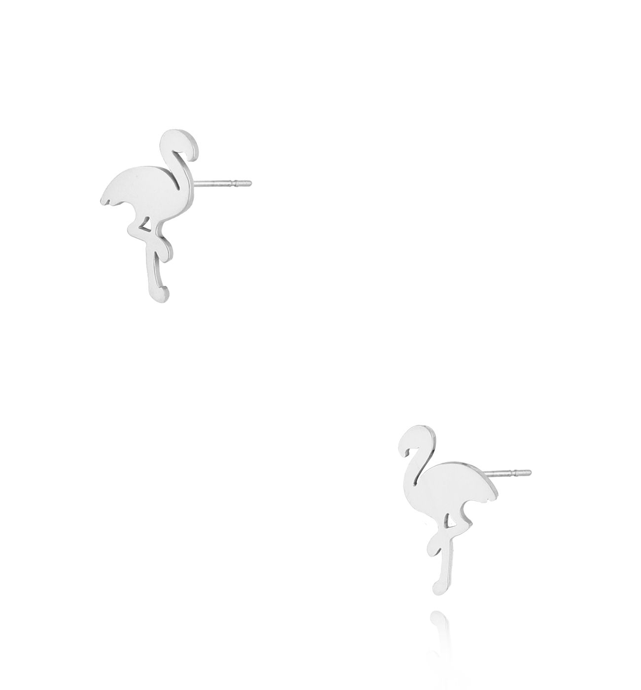 Kolczyki srebrne flamingi Mini - By Dziubeka