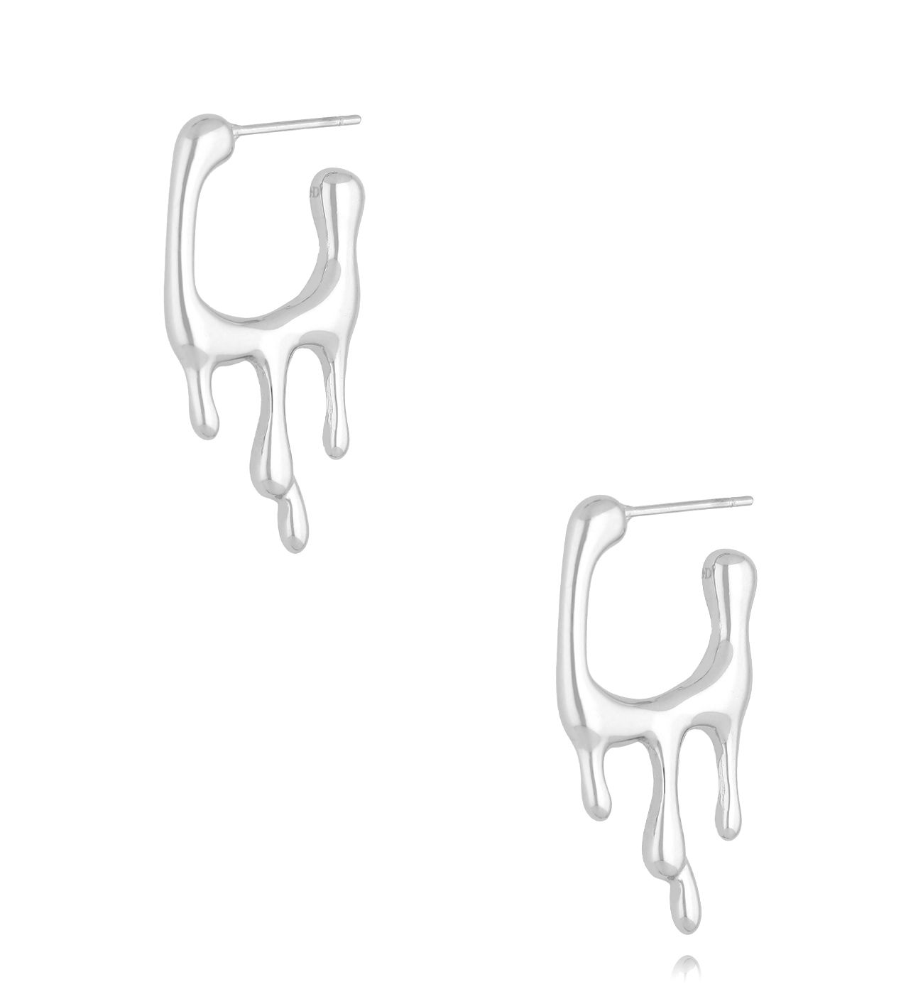 Kolczyki srebrne nieregularne KSA2105