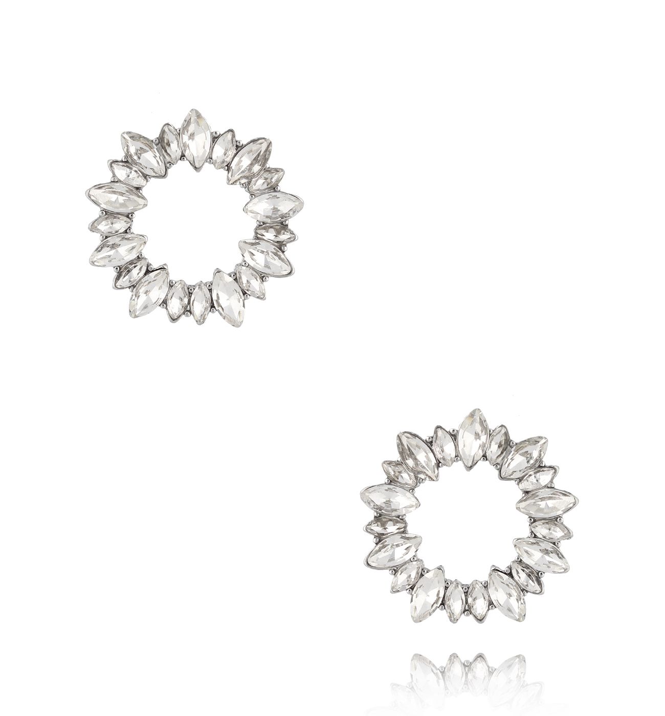 Kolczyki srebrne z kryształkami Junko - By Dziubeka