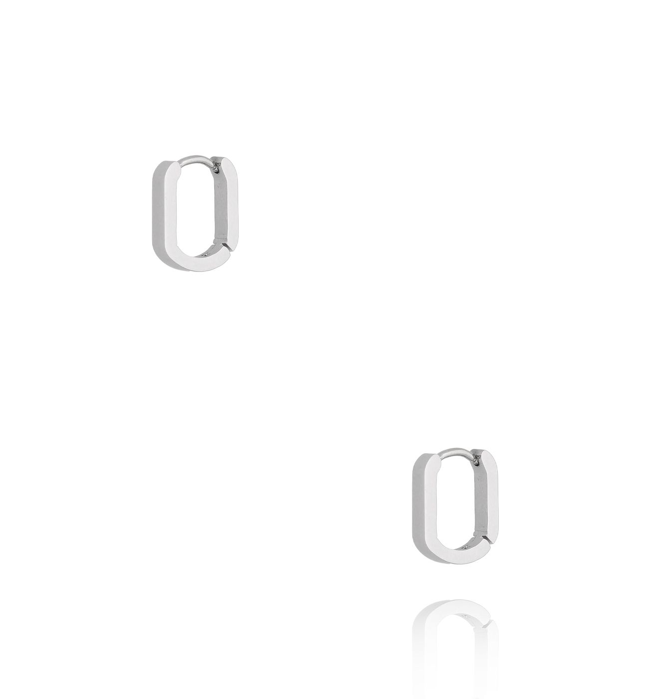 Kolczyki srebrne owalne First Smile - By Dziubeka