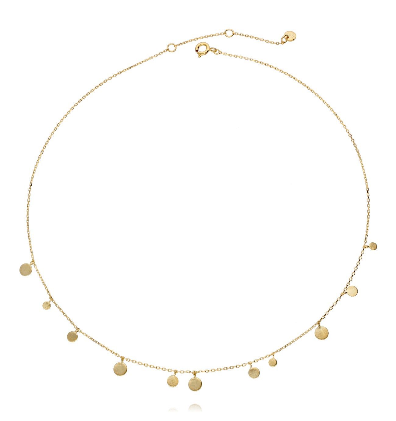 Naszyjnik srebrny pozłacany z kółeczkami NFA0026