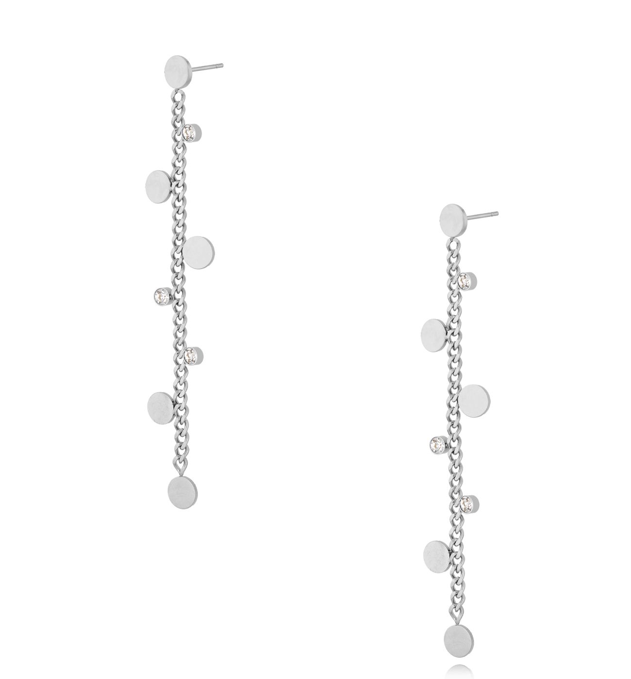 Kolczyki srebrne z dyskami Yumi KSA1309