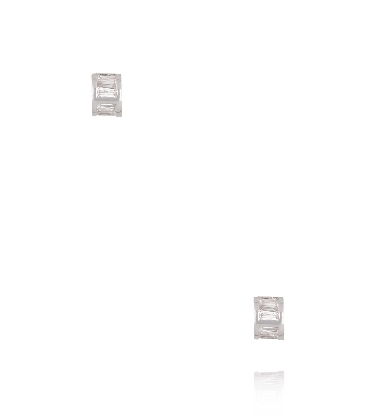 Kolczyki z cyrkoniami srebrne KLU0079 - By Dziubeka