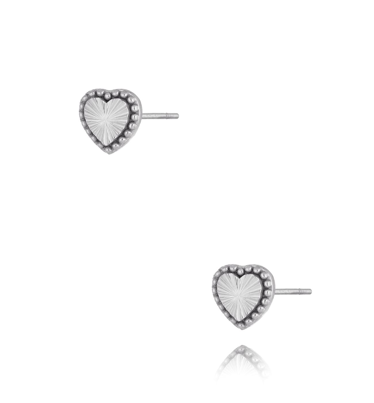 Kolczyki srebrne serca Lille KSA0837