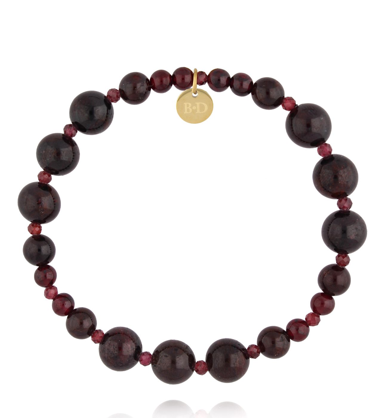 Bransoletka z granatem na elastycznej gumce BPA0654