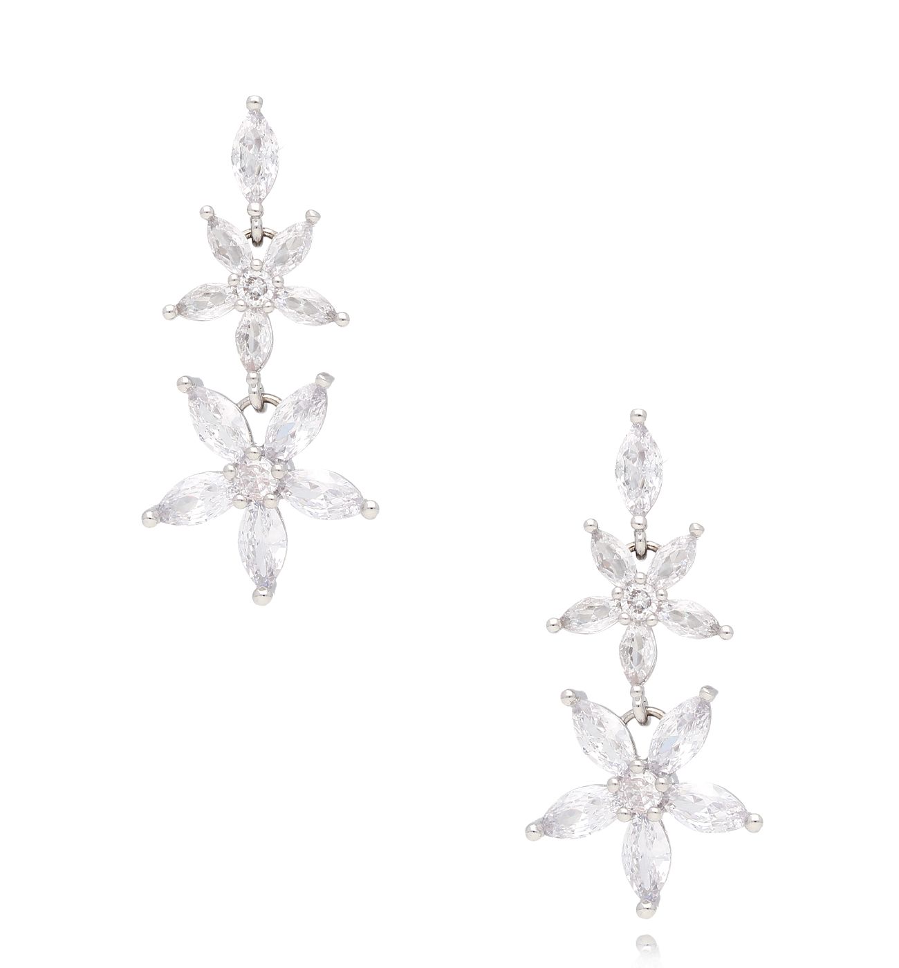 Kolczyki srebrne z kryształkami Aguilares - By Dziubeka