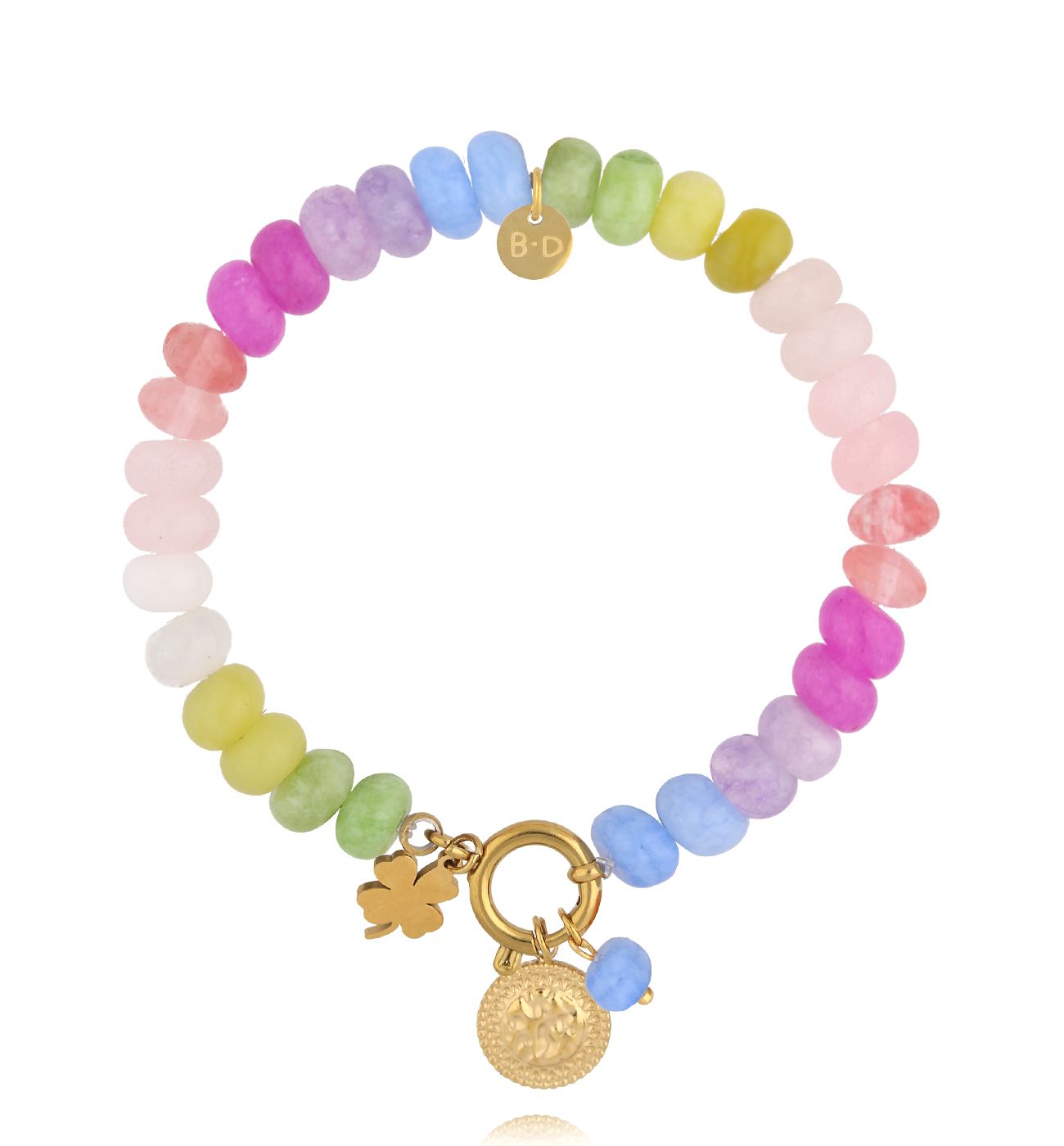 Bransoletka z kolorowymi jadeitami BPA0558