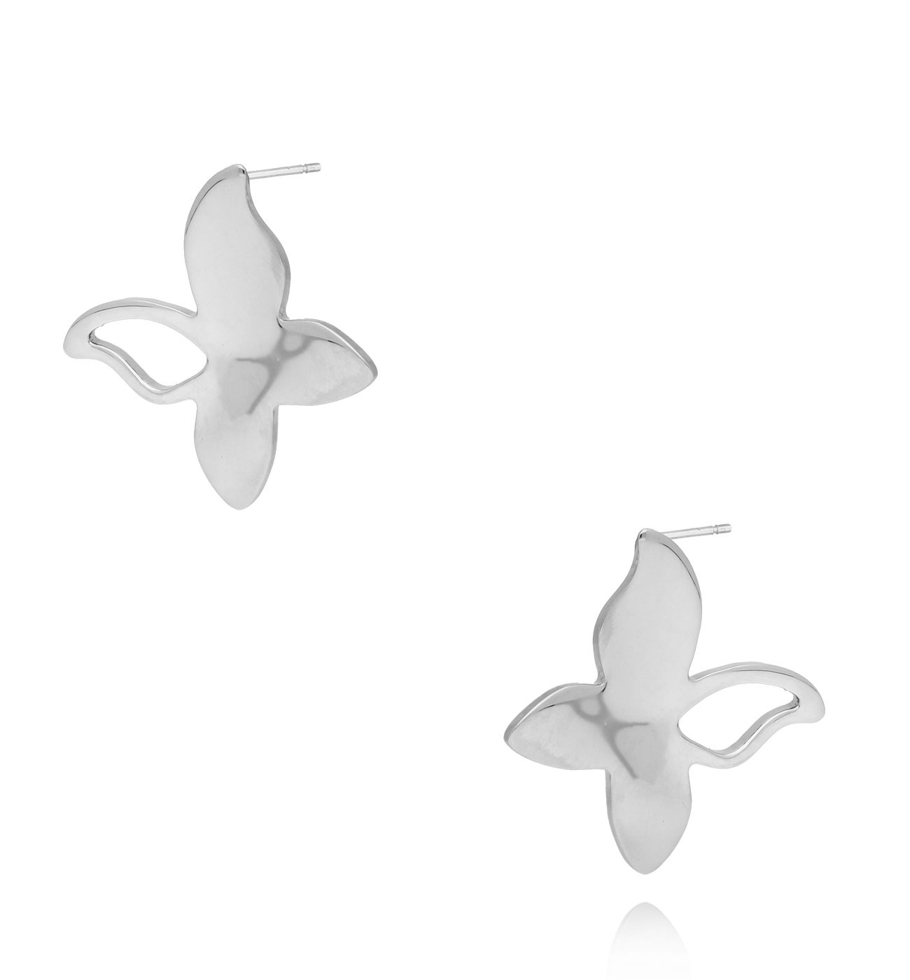 Kolczyki srebrne motyle Chunky - By Dziubeka