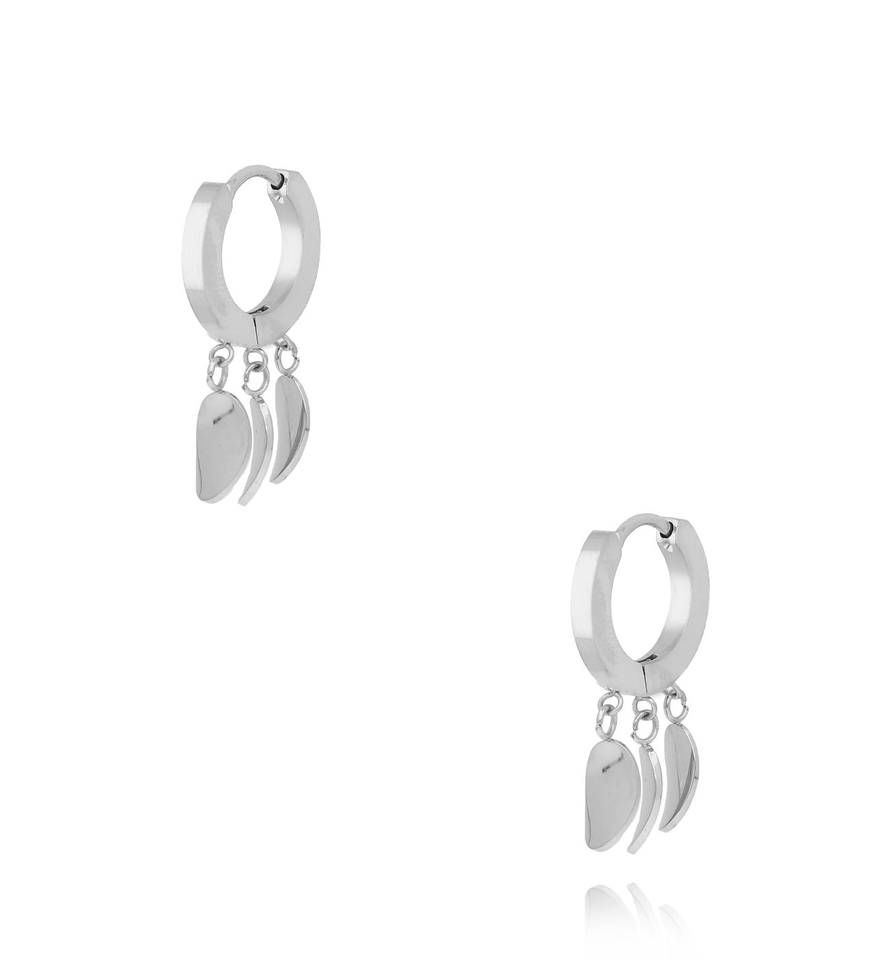 Kolczyki srebrne z blaszkami Pendenti KSA1281