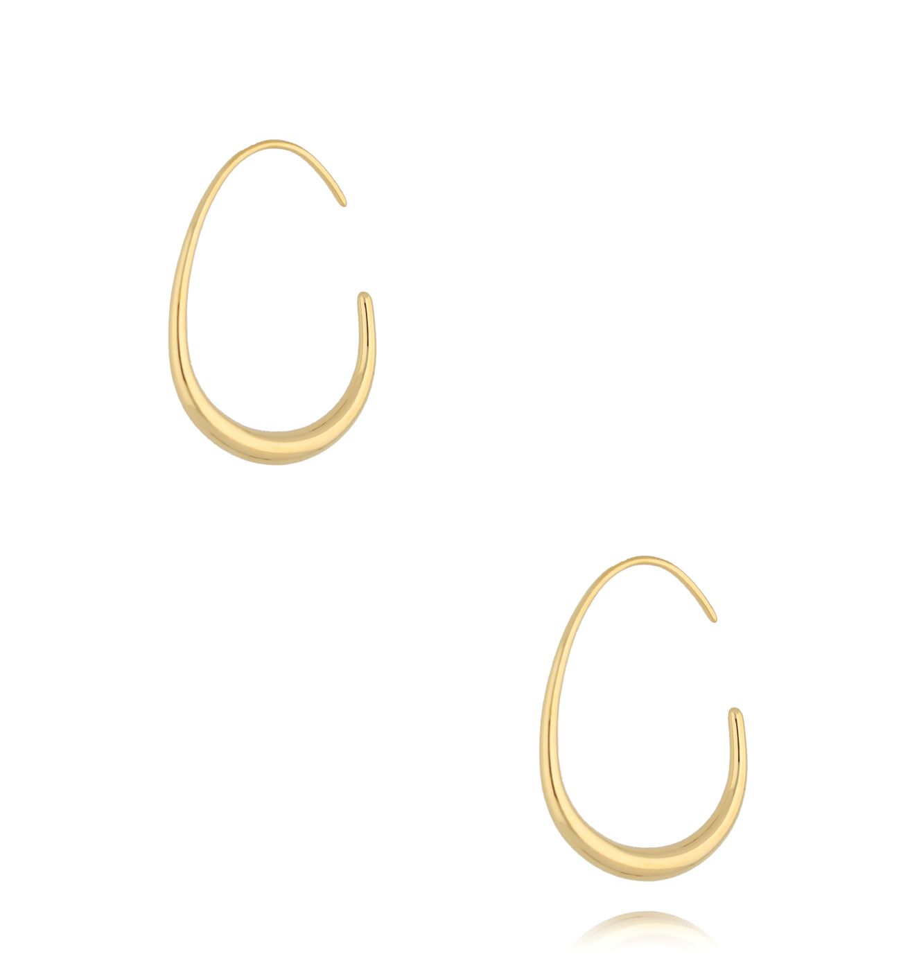 Kolczyki owalne złote - By Dziubeka