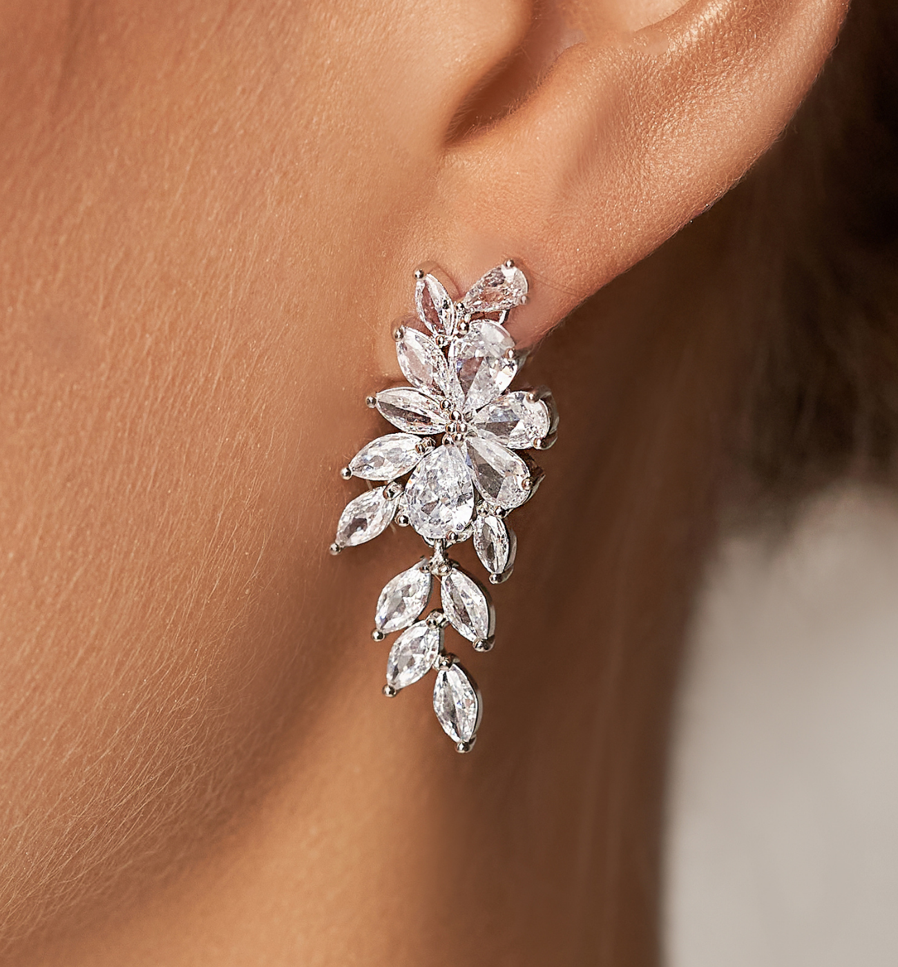 Kolczyki srebrne kryształowe Salomé KSS1692