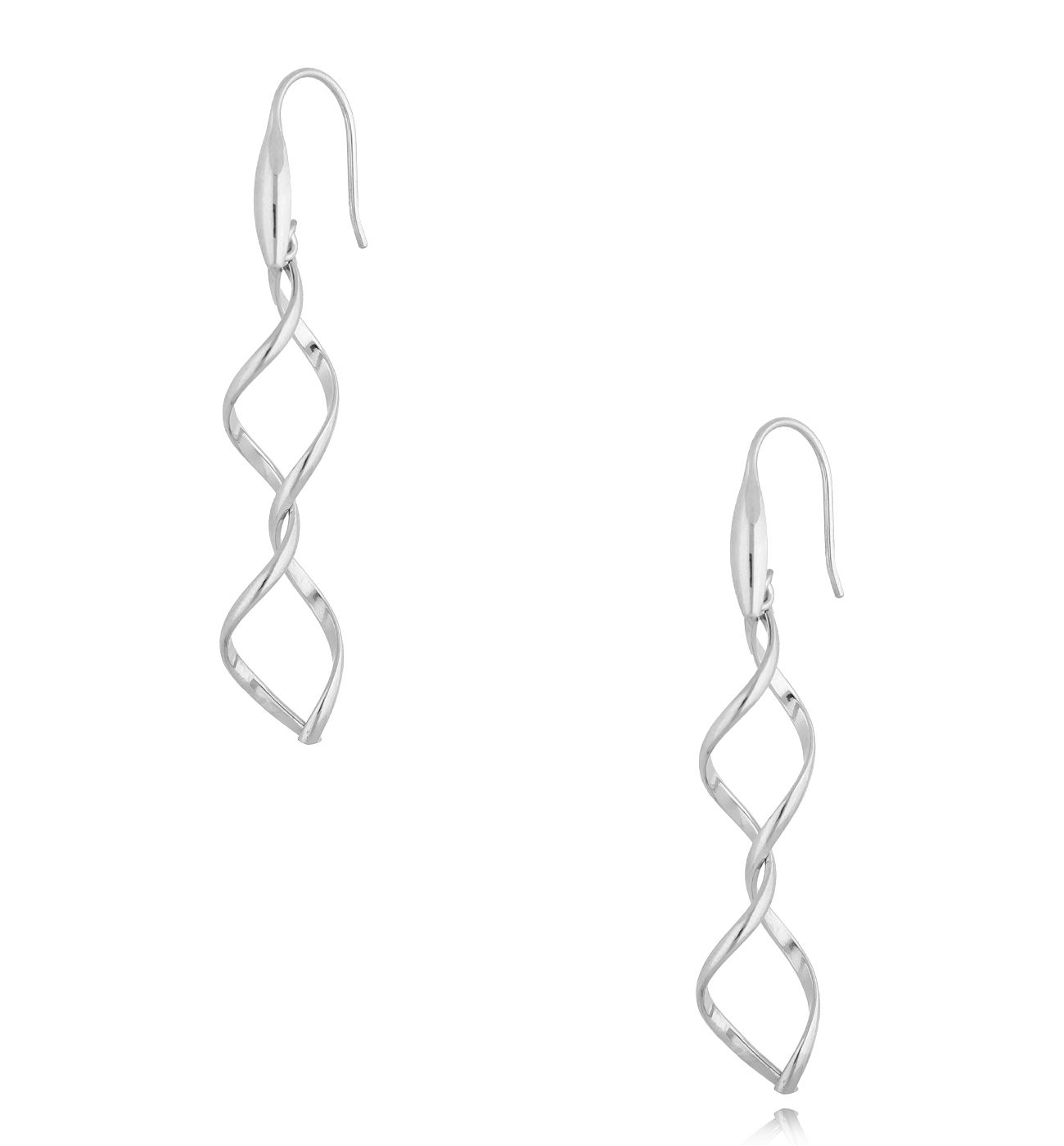 Kolczyki srebrne spirale Plano KSA1398