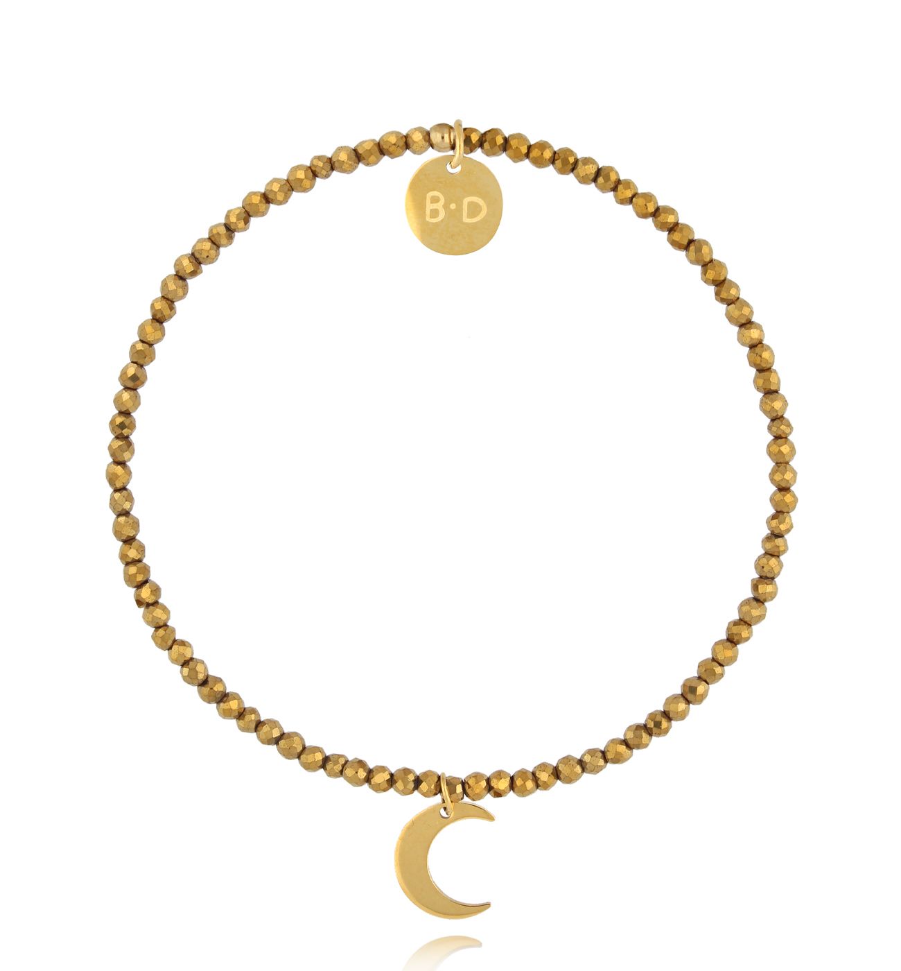 Bransoletka z hematytami i księżycem Nightfall Grace - By Dziubeka