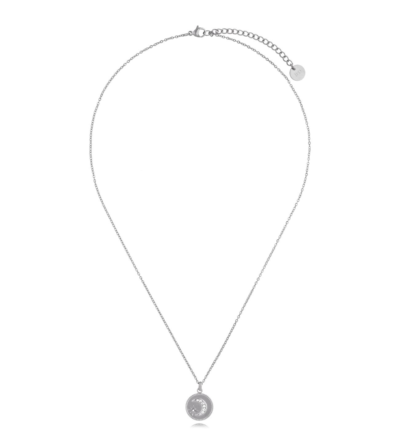 Naszyjnik srebrny z księżycem Secreto - By Dziubeka