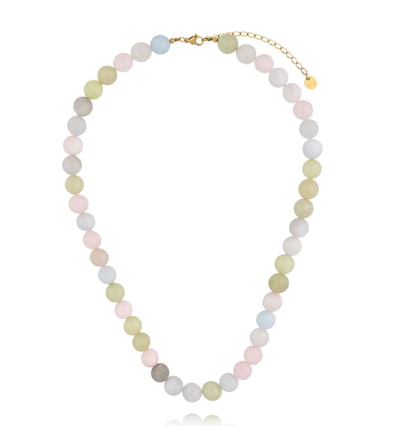 Naszyjnik pastelowy z morganitami NPA1394