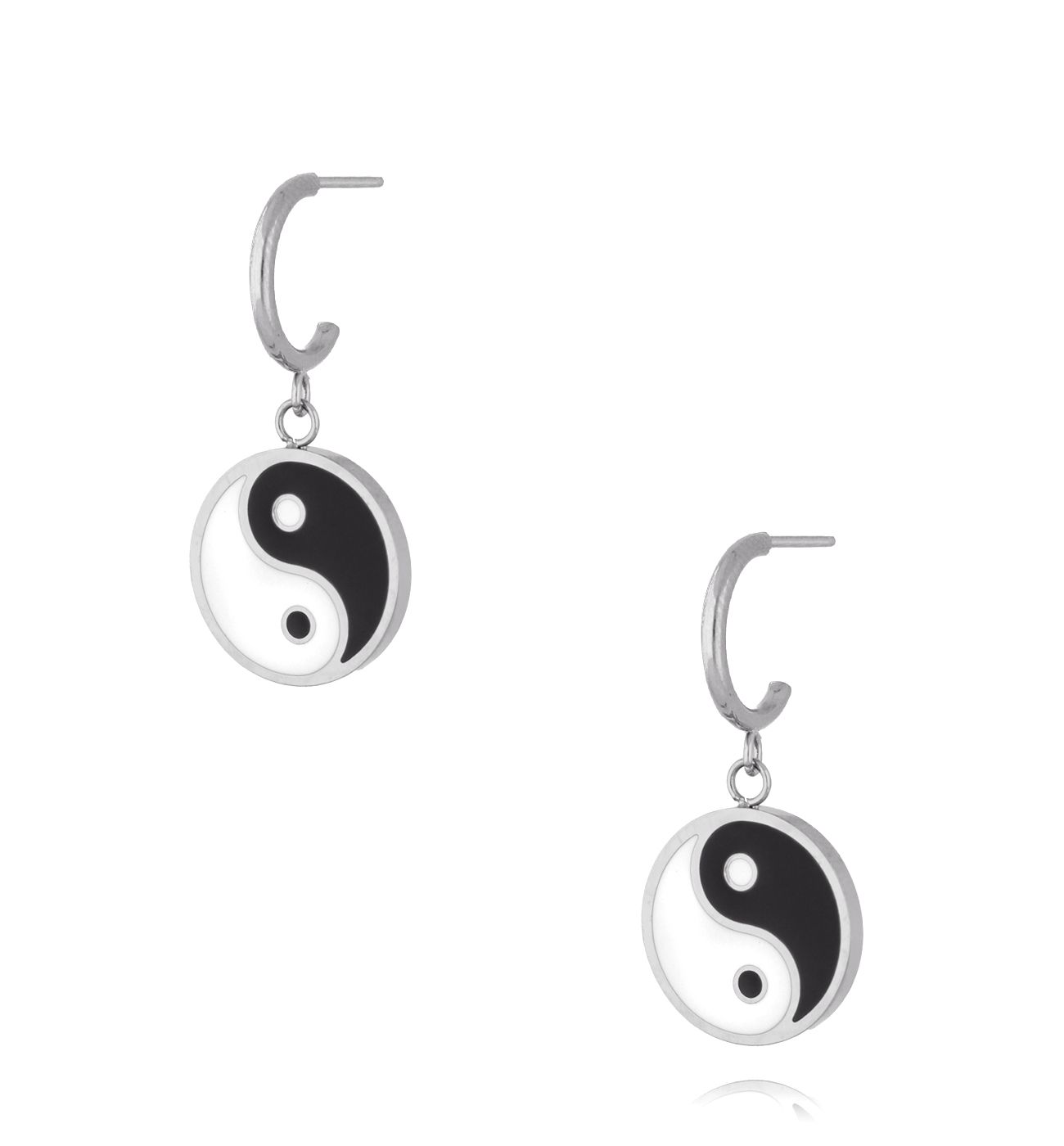 Kolczyki srebrne Yin and yang KSA0986