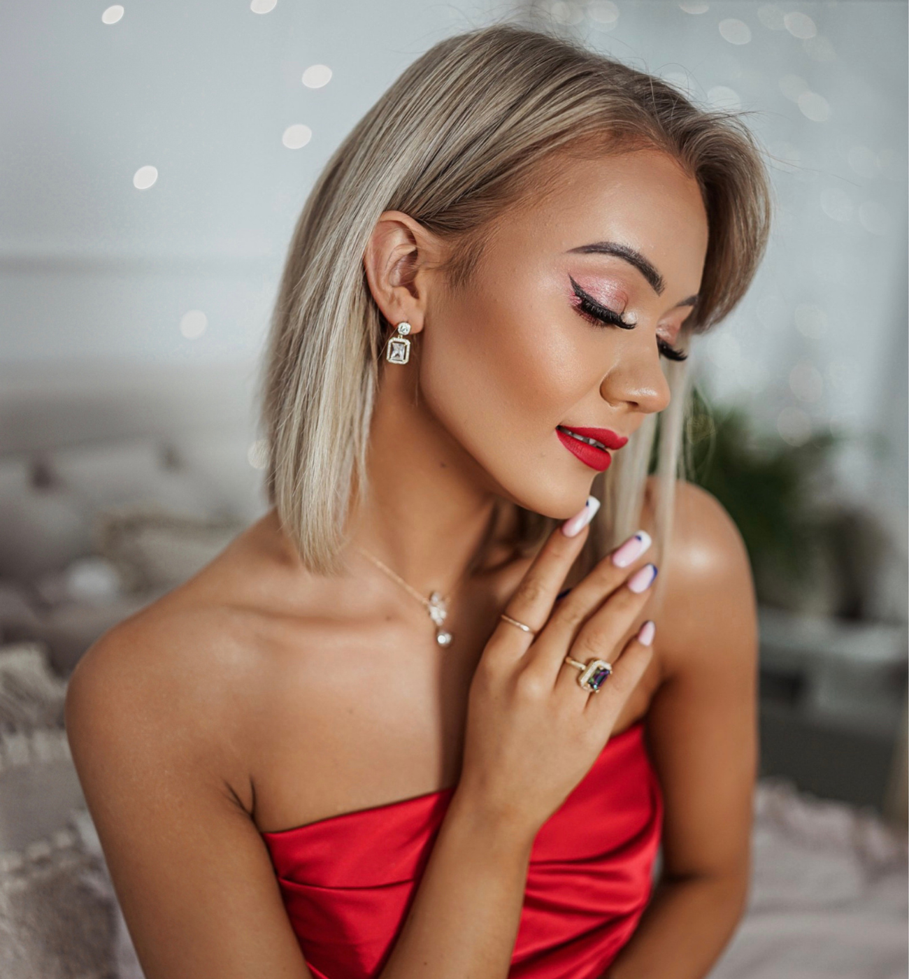 Kolczyki srebrne z kryształami Joke KSS1537