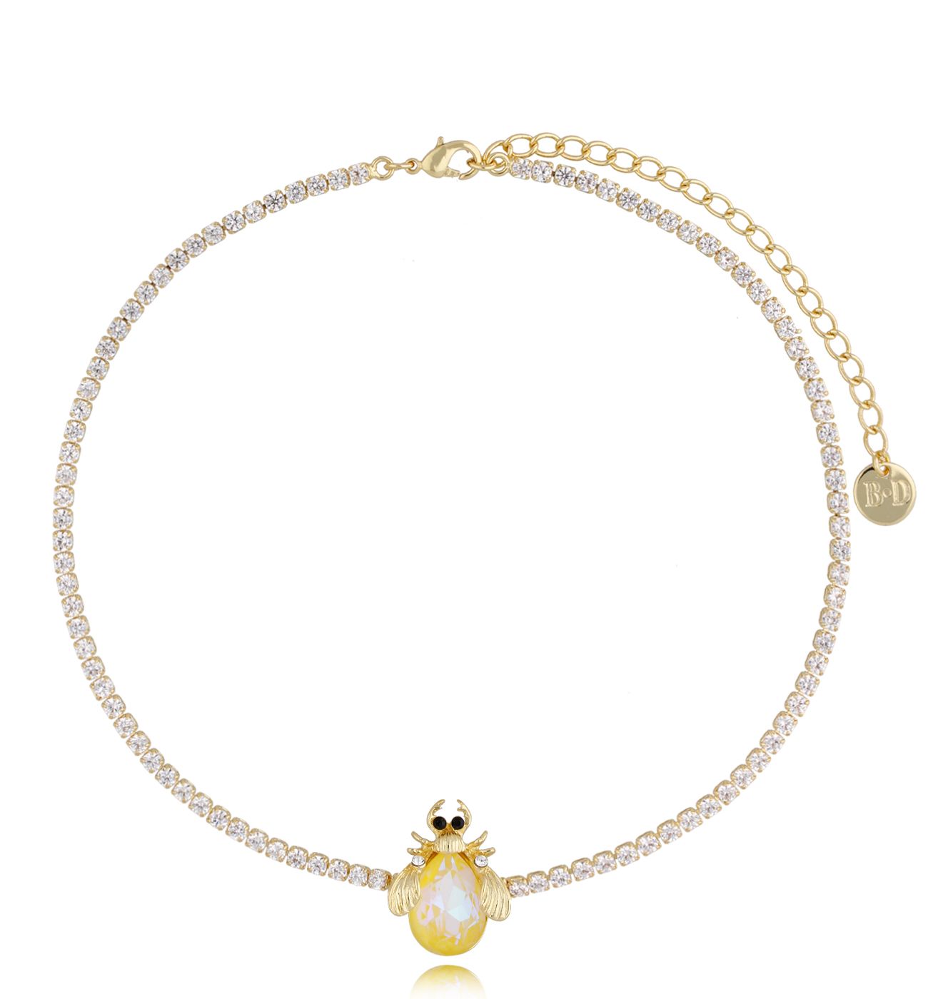 Naszyjnik z żółtym owadem Glamour Midnight - By Dziubeka