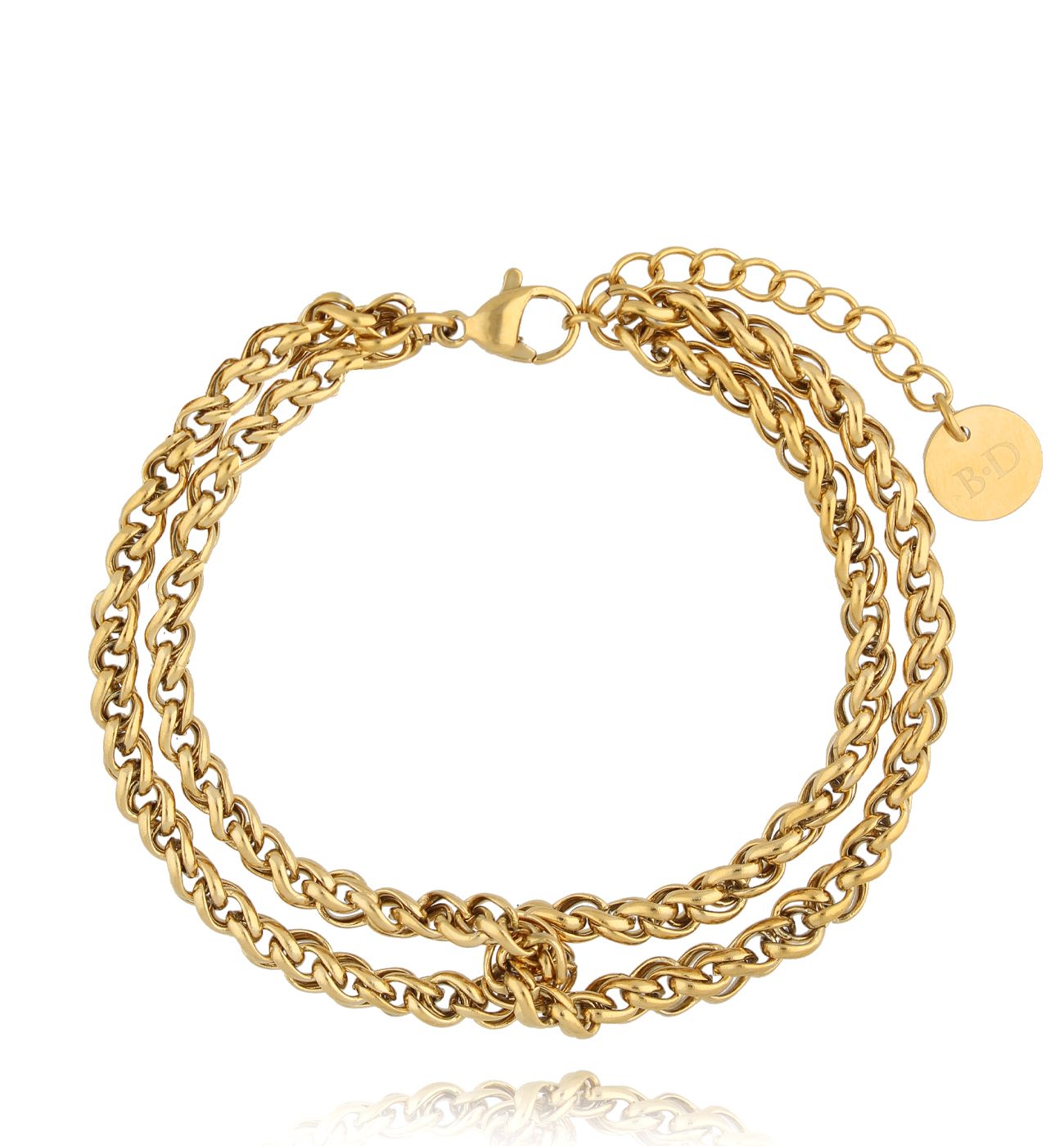 Bransoletka z łańcuchem złota Steel Grace - By Dziubeka