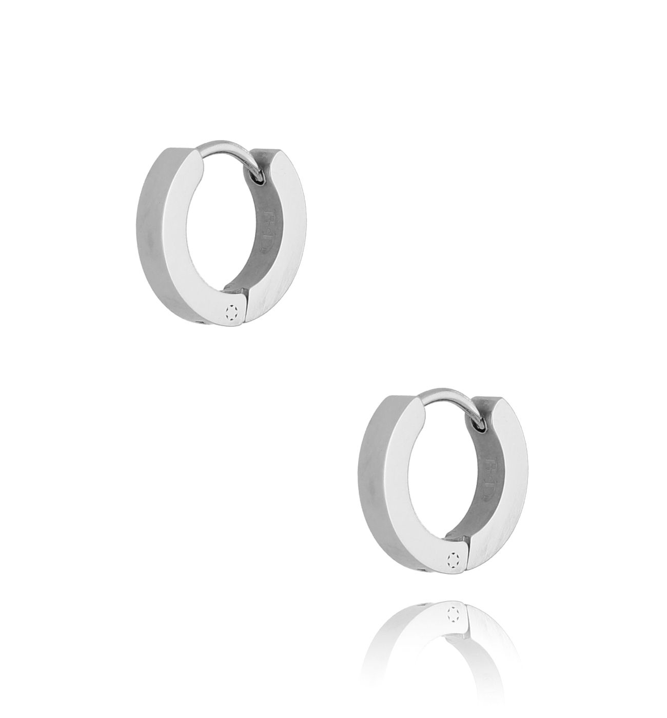 Kolczyki kółeczka ze stali szlachetnej srebrne 011 - By Dziubeka